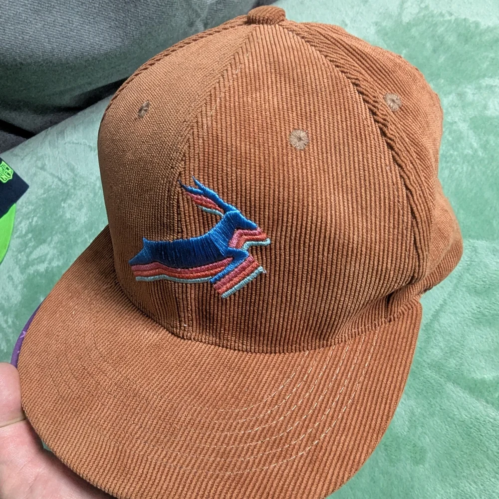 Wookless & Co. Antelope Corduroy Hat Rust Brown Snapback - Picture 1 of 6